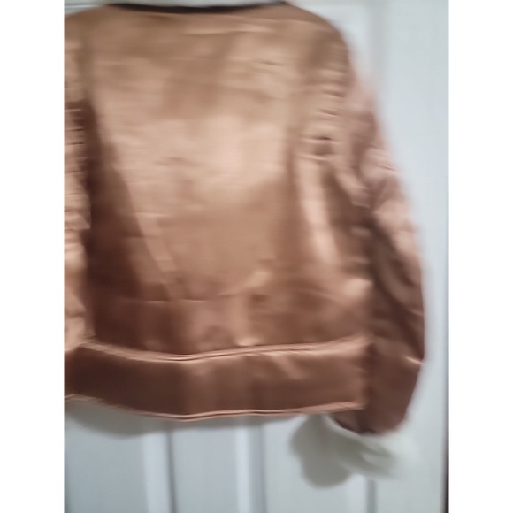 Taxi bronze color waste bomber like jacket pockets , Zipper‎ women's size medium - Picture 9 of 12